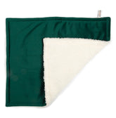Creature Clothes Padded Dog Blanket in Green Velvet and Sherpa